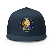 Paint Crater Trucker Hat — navy front — repaired circular logo
