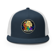 Paint Crater Trucker Hat — navy white front — repaired circular logo