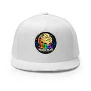Paint Crater Trucker Hat — white front — repaired circular logo