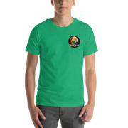 Flow. Create. Be. — Cosmic Flow Artist Series Tee — Heather Kelly — front view on man model