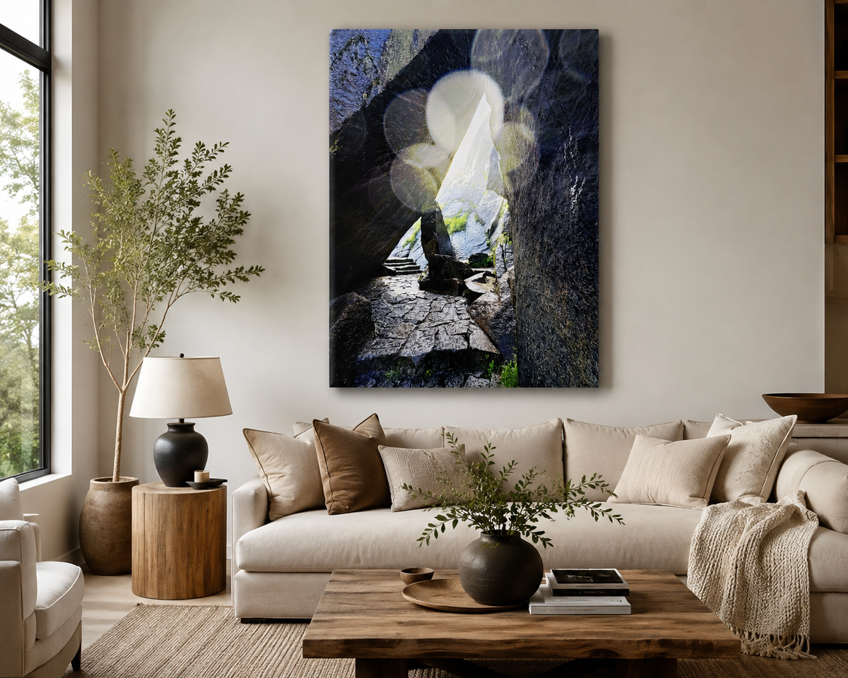 Between Stone and Light Yosemite — unframed gallery-wrapped canvas print mockup