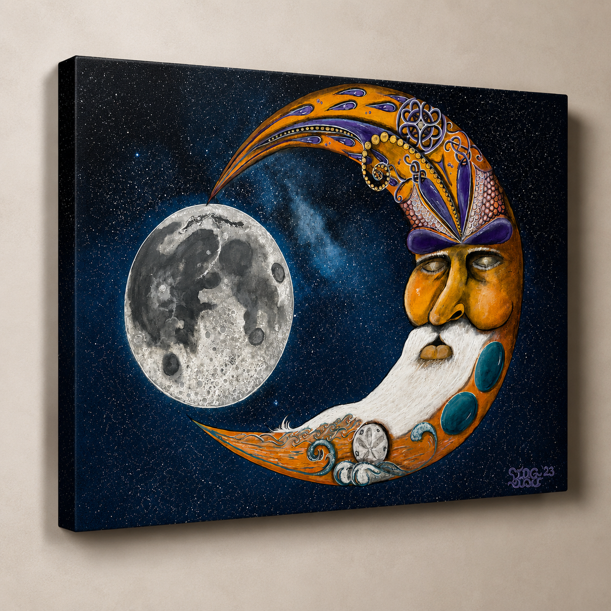 Tranquility unframed gallery-wrapped canvas print mockup