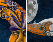 Tranquility split artwork detail close-up
