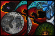 Celestial Genesis artwork detail close-up