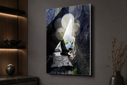 Between Stone and Light Yosemite — floating metal print mockup