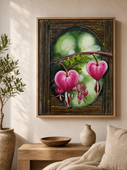 Heartwood Reverie — Bleeding Heart Botanical Art Print