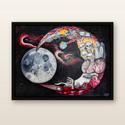 In Vein by Moon Man Paints — matte-black framed canvas mockup