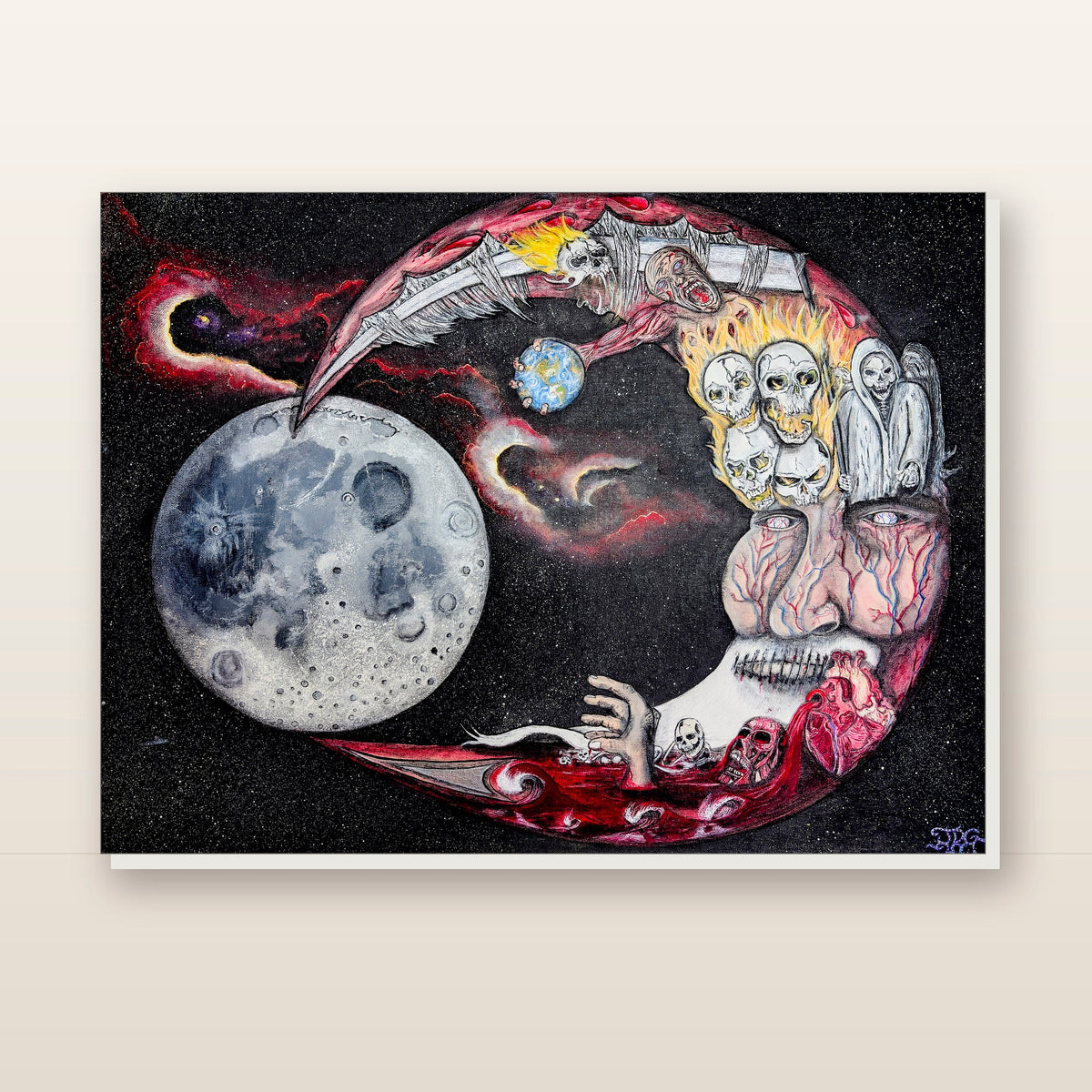 In Vein by Moon Man Paints — Somerset Velvet fine art print mounted on archival foam board
