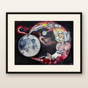 In Vein by Moon Man Paints — framed Somerset Velvet fine art print with antique-white mat
