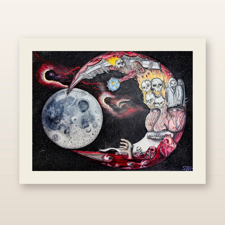 In Vein by Moon Man Paints — unframed Somerset Velvet fine art print with antique-white mat