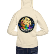 Moon Man Paints clean circular logo hoodie — bone back
