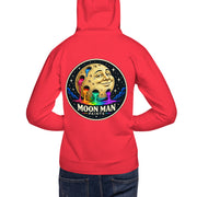 Moon Man Paints clean circular logo hoodie — team red back