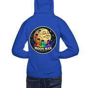 Moon Man Paints clean circular logo hoodie — team royal back