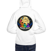 Moon Man Paints clean circular logo hoodie — white back