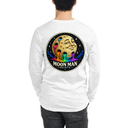 Moon Man Paints clean circular logo long sleeve tee — white back