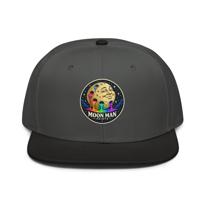 Moon Man Paints Original Paint Crater snapback black charcoal gray charcoal gray front view — updated product photo