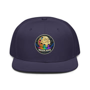 Moon Man Paints Original Paint Crater snapback navy blue front view — updated product photo