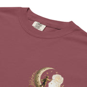 Bloom Through Every Season — Botanical Artist Series Tee in Brick, detail close-up 2