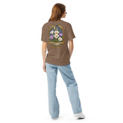 Bloom Through Every Season — Botanical Artist Series Tee in Espresso, back view
