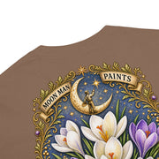 Bloom Through Every Season — Botanical Artist Series Tee in Espresso, detail close-up