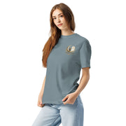 Bloom Through Every Season — Botanical Artist Series Tee in Ice Blue, left front view