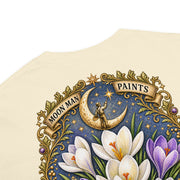 Bloom Through Every Season — Botanical Artist Series Tee in Ivory, detail close-up