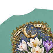 Bloom Through Every Season — Botanical Artist Series Tee in Seafoam, detail close-up