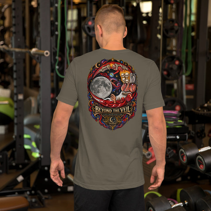Beyond the Veil — Signature Series Tee — Army — back view