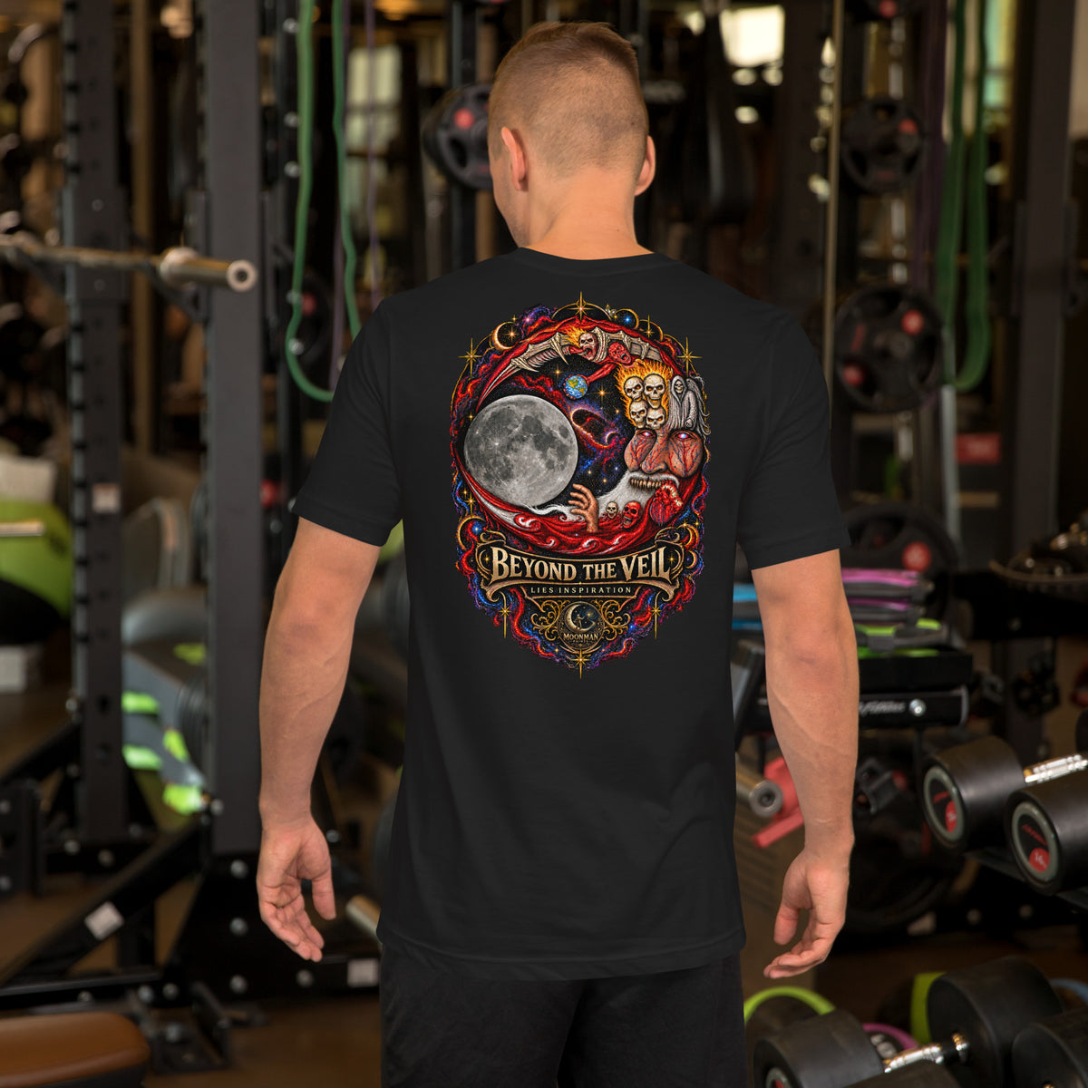 Beyond the Veil — Signature Series Tee — Vintage Black — back view
