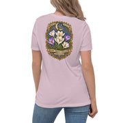Bloom Through Every Season — Women’s Crocus Relaxed Tee in Light Violet, back view
